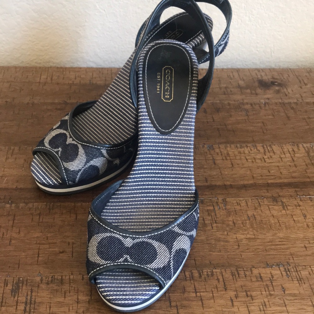 Coach signature wedge sandal